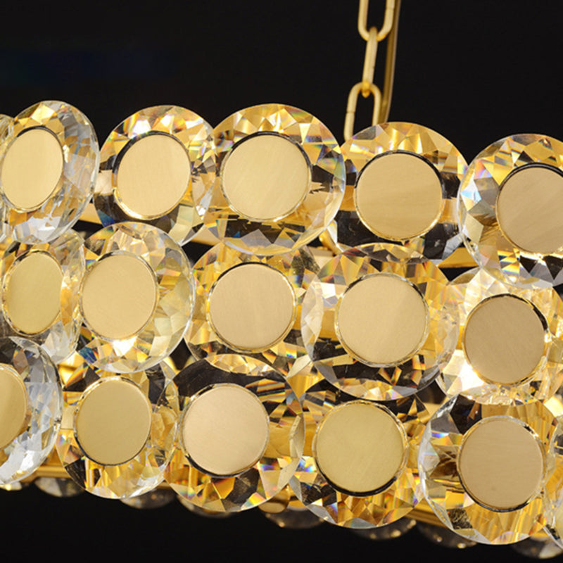 Postmoderne Multi -Head -Kronleuchterleuchten goldener Metallhängekronleuchter für Cafe