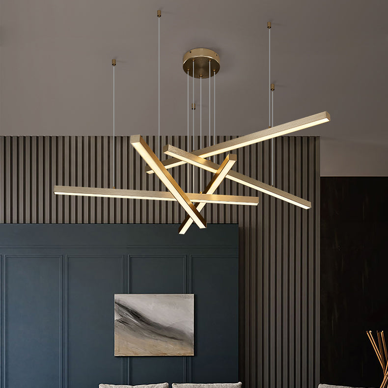 Strip lampadario a più livelli Postmodern Metal lampadario a pendente per salotto