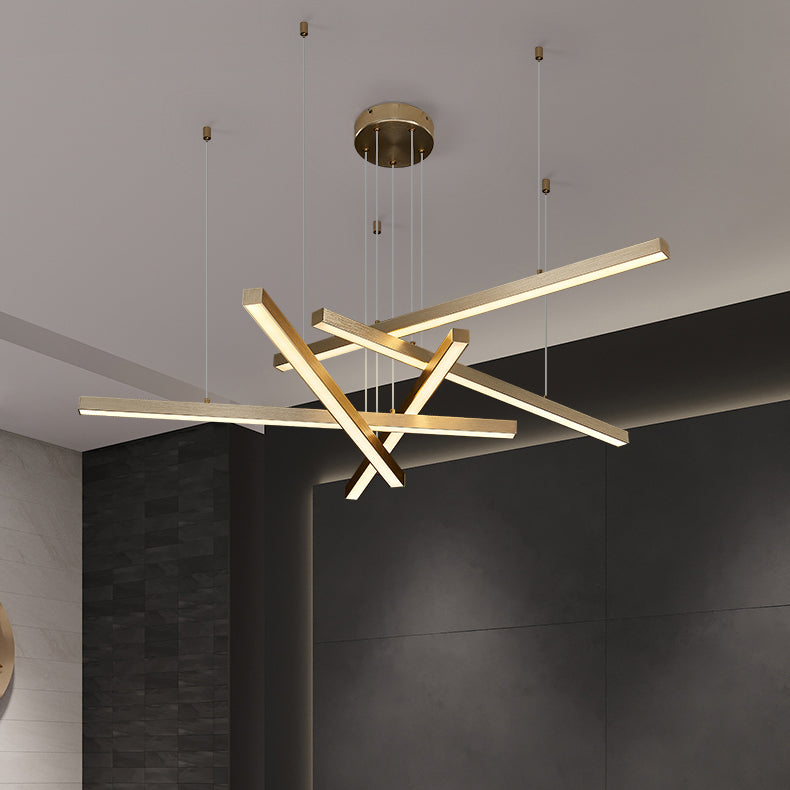 Strip lampadario a più livelli Postmodern Metal lampadario a pendente per salotto