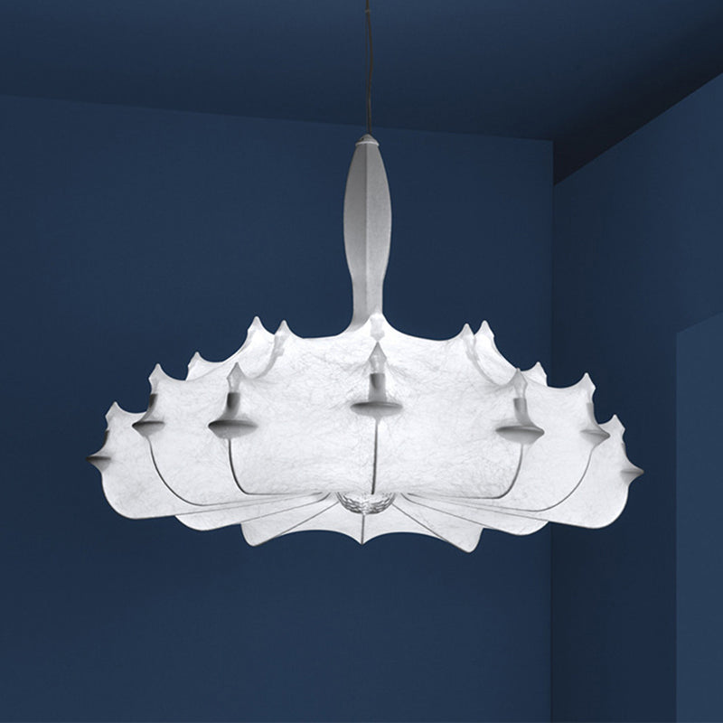 Livrage pendentif de salon ombré Tissure de plafond de plafond simple en blanc