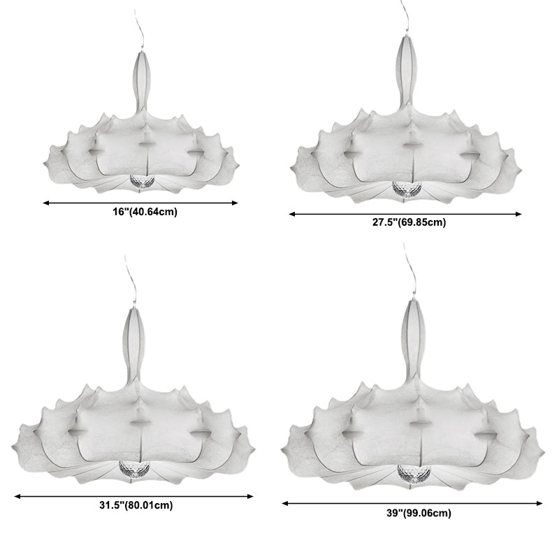 Livrage pendentif de salon ombré Tissure de plafond de plafond simple en blanc