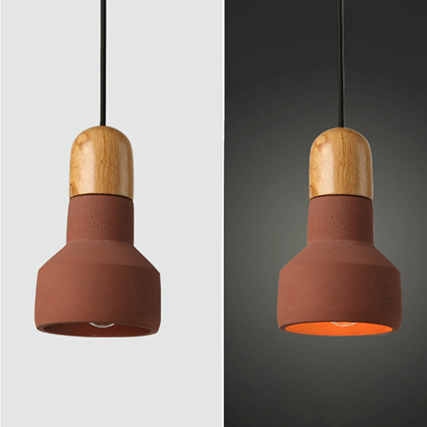 Pendant le pendentif en ciment à tête simple contemporain pour la salle d'étude du bar