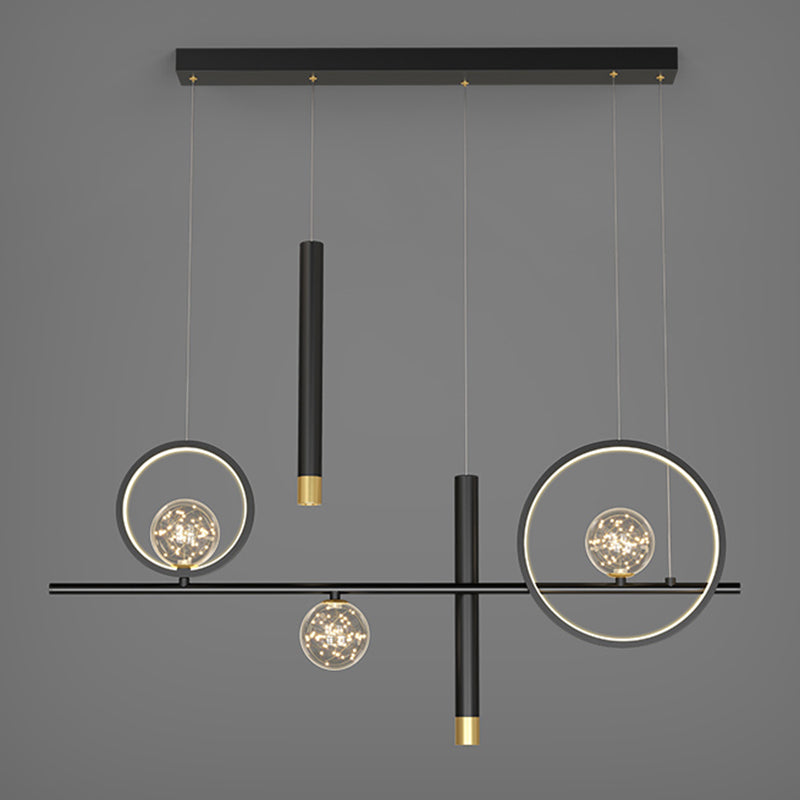 39,5 "Long Metal Illumining Simplicidad Costilización de techo Luz para comedor