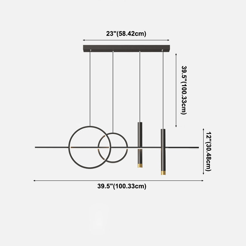 Linear Isola Lighting Acrilic Contemporary Simplicity Fishings a sospensione per il ristorante