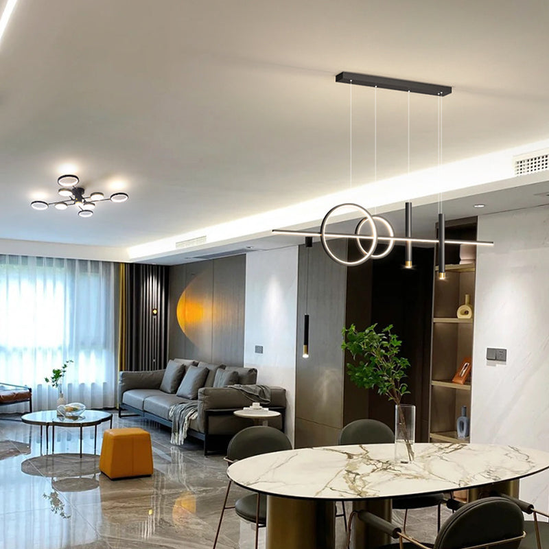 Linear Isola Lighting Acrilic Contemporary Simplicity Fishings a sospensione per il ristorante