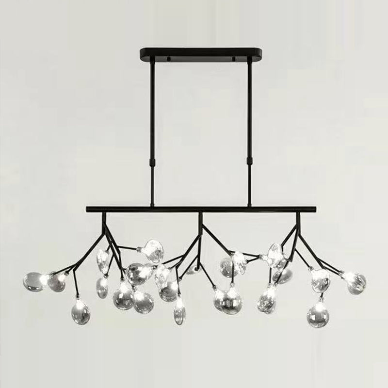Metal Hanging Pendant Lights Living Room 27 Heads Creative Modern Island Lamps