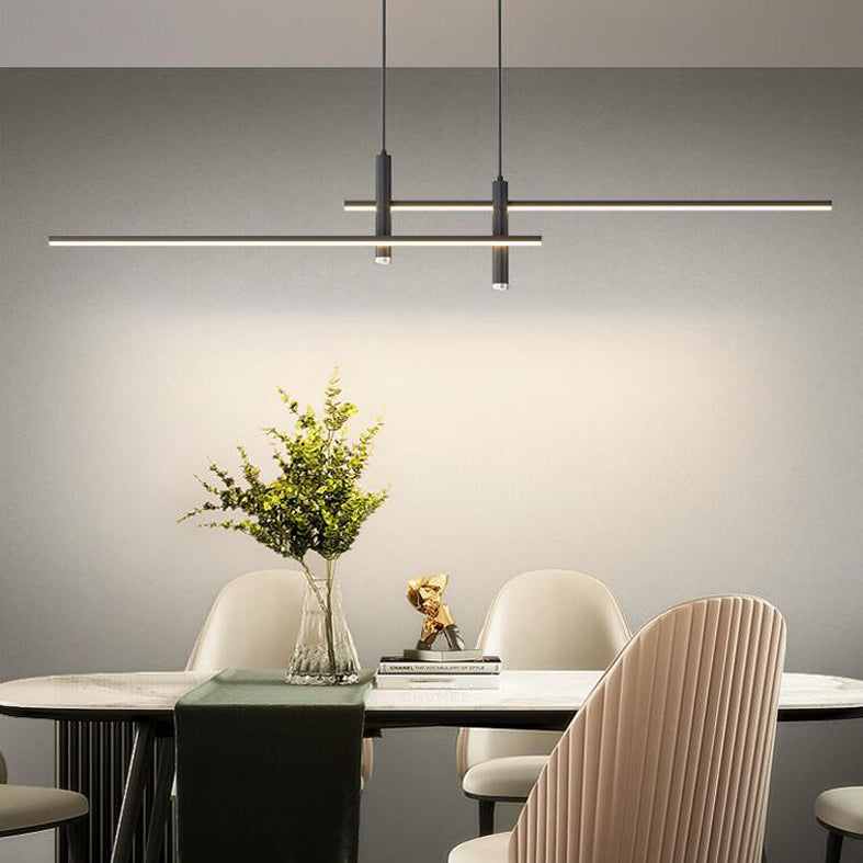 Modern Island Lighting with Aluminum Shade Simplicity LED Metal Ceiling Pendant Light