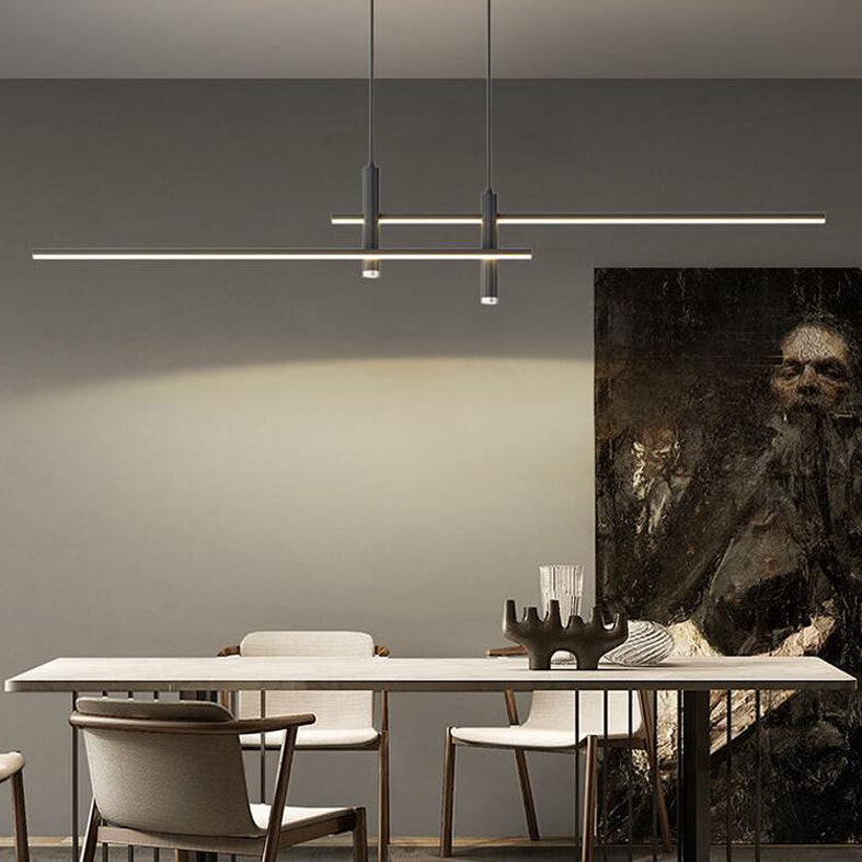 Modern Island Lighting with Aluminum Shade Simplicity LED Metal Ceiling Pendant Light