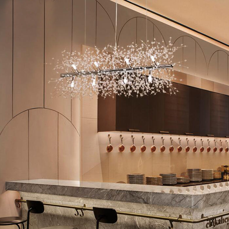 Contemporary Creative Crystal Island Light Fixture for Drawing Room Bedroom