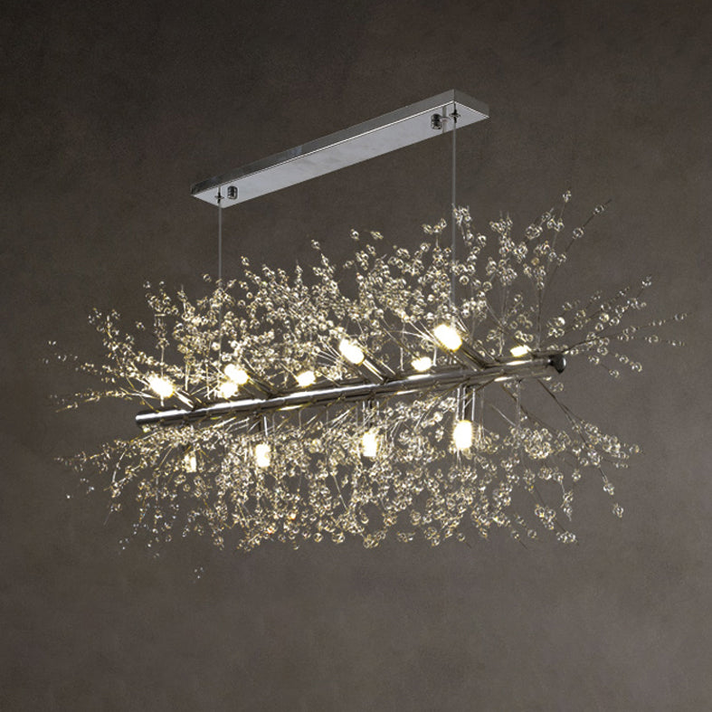 Contemporary Creative Crystal Island Light Fixture for Drawing Room Bedroom