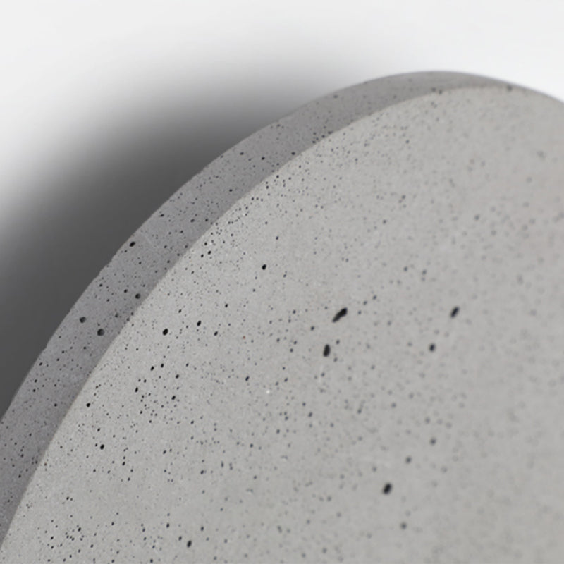 Lámpara de luz redonda de pared moderna lámpara de pared gris de 1 luz con sombra de cemento