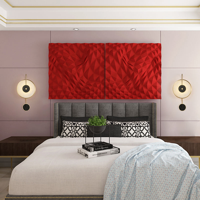 Lampada di sconde geometrica moderna lampada a parete in oro a 1 luce con tonalità di pietra bianca