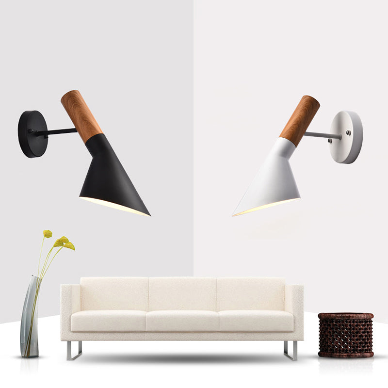 Cone Wall Mounted Lamps Vintage Industrial Metal Wall Sconces Lighting Fixtures for Courtyard