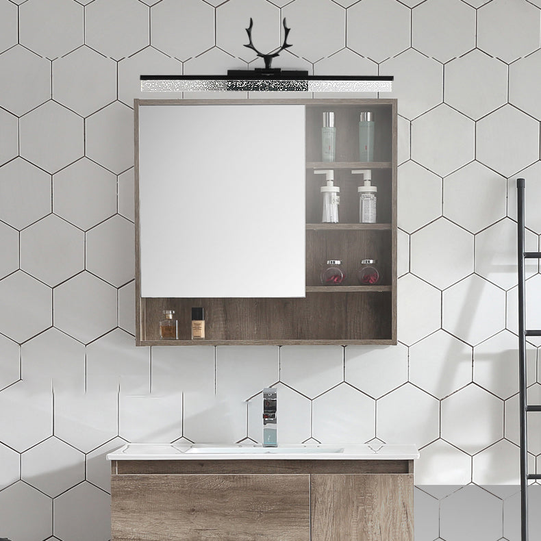 LED Smart Mirror Lampe American Retro Style Badezimmer Waschraum Geweih Formspiegelleuchte