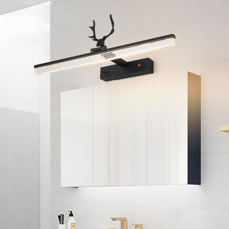 LED Smart Mirror Lampe American Retro Style Badezimmer Waschraum Geweih Formspiegelleuchte