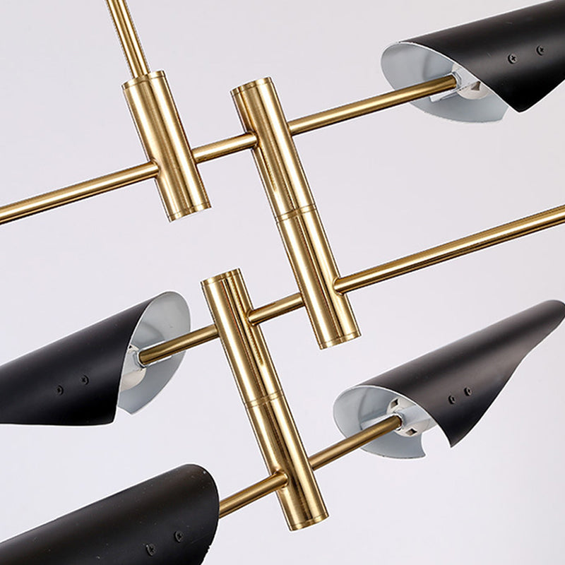 Luci sospese postmoderne Multi lampadario in metallo per la camera da letto del soggiorno