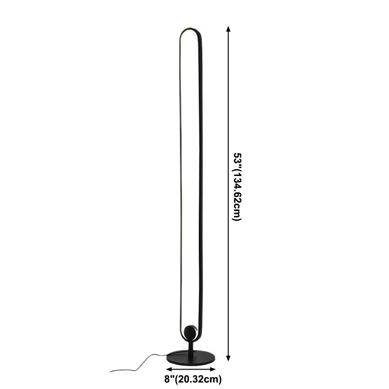 Lámpara de pie oblonga de aluminio Simplicidad LEDLE LED para sala de estar