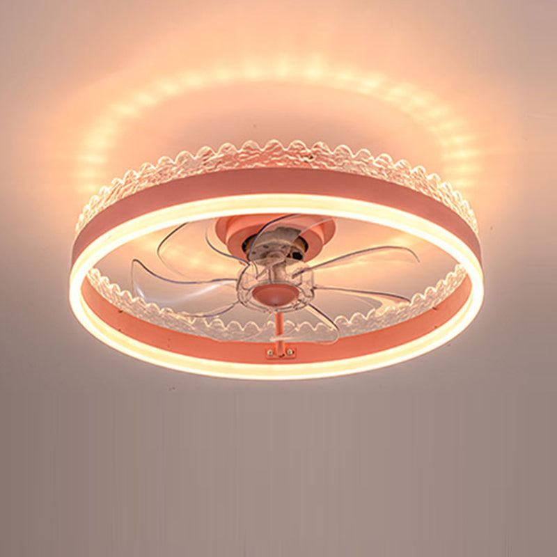 Makkaronkronenförmige Lüfterbeleuchtung Acrylschlafzimmer LED Semi Flush Light