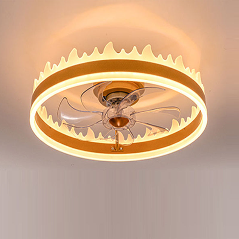 Makkaronkronenförmige Lüfterbeleuchtung Acrylschlafzimmer LED Semi Flush Light