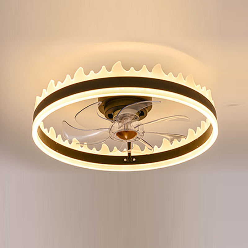 Makkaronkronenförmige Lüfterbeleuchtung Acrylschlafzimmer LED Semi Flush Light