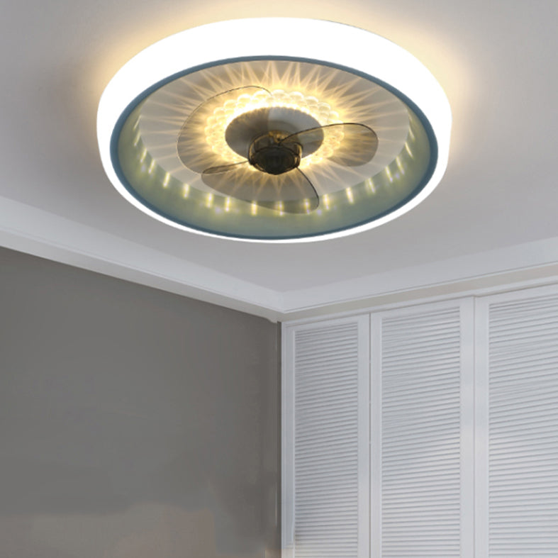 Acrylkreis Deckenventilator Leuchte Leuchte Makkaron LED Flush Mount Leuchte für Schlafzimmer