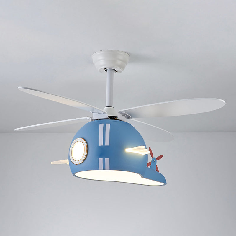 Air-Force-Oight a Cioncant Fan Light Cartoon Cartoon Metal Kids Camera da letto LED LED Light With Fan