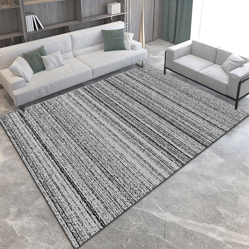 Magnificent Modern Rug Gold Striped Rug Washable Indoor Rug for Living Room