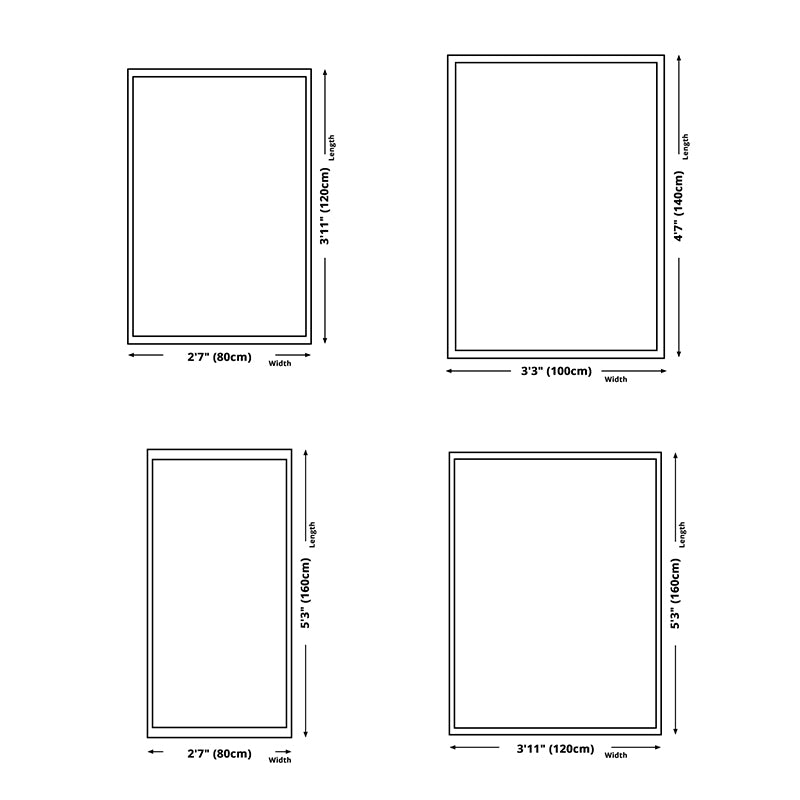 Light Orange Casual Rug Polyester Striped Rug Washable Indoor Rug for Home Decoration