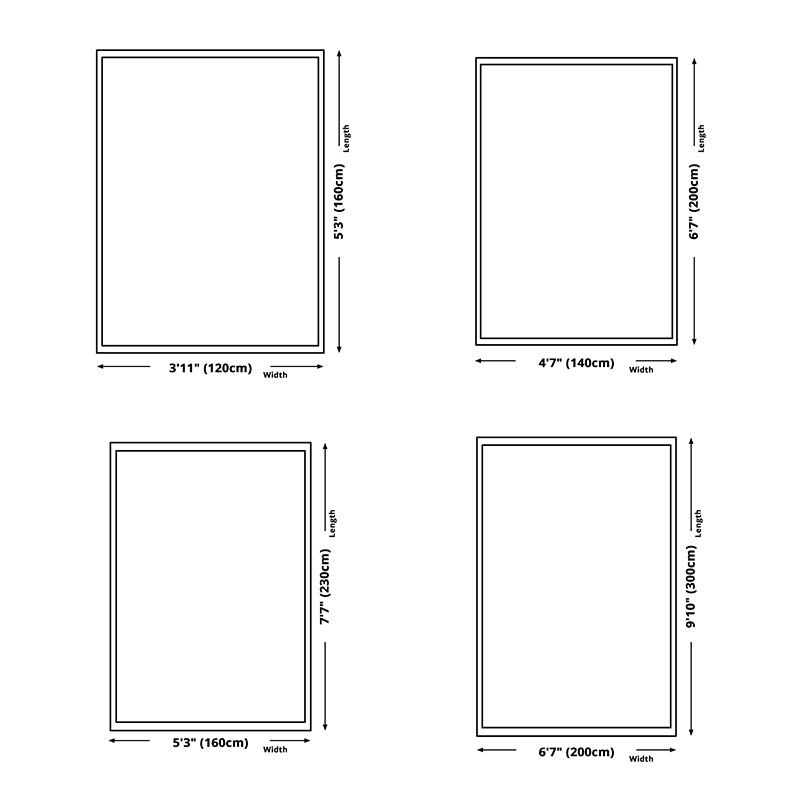 Black Living Room Area Carpet Color Block Polyester Area Rug Anti-Slip Easy Care Rug