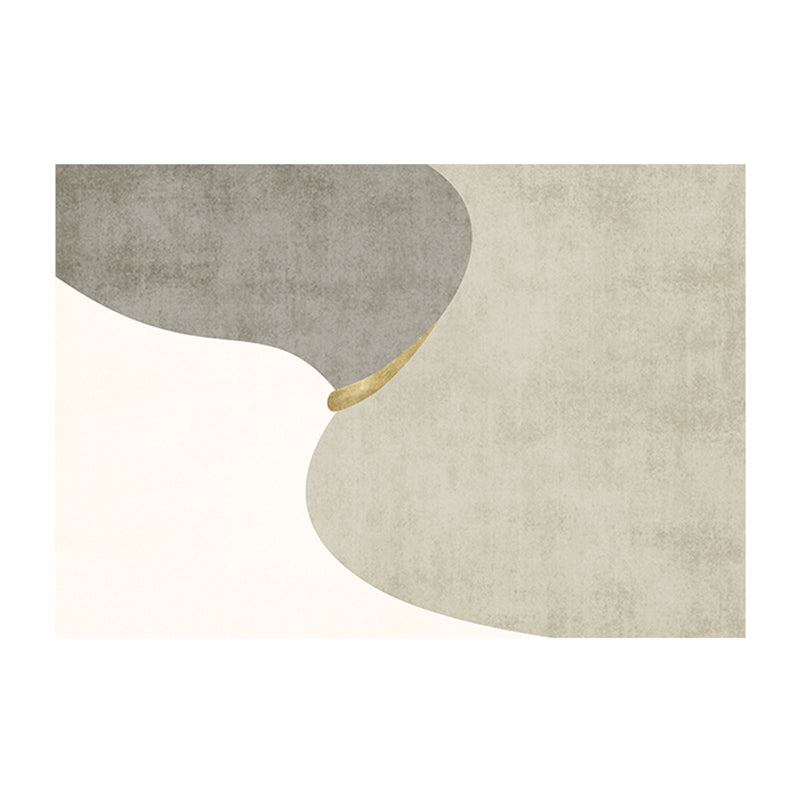 Chic Modern Area Carpet Color Block Polyester Area Rug Non-Slip Backing Rug for Home Decor