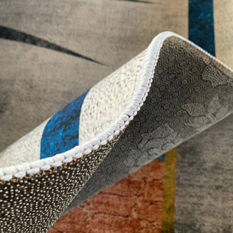 Modern Indoor Rug Leisure Houndstooth Print Polyester Area Rug Stain Resistant Carpet for Home Decor