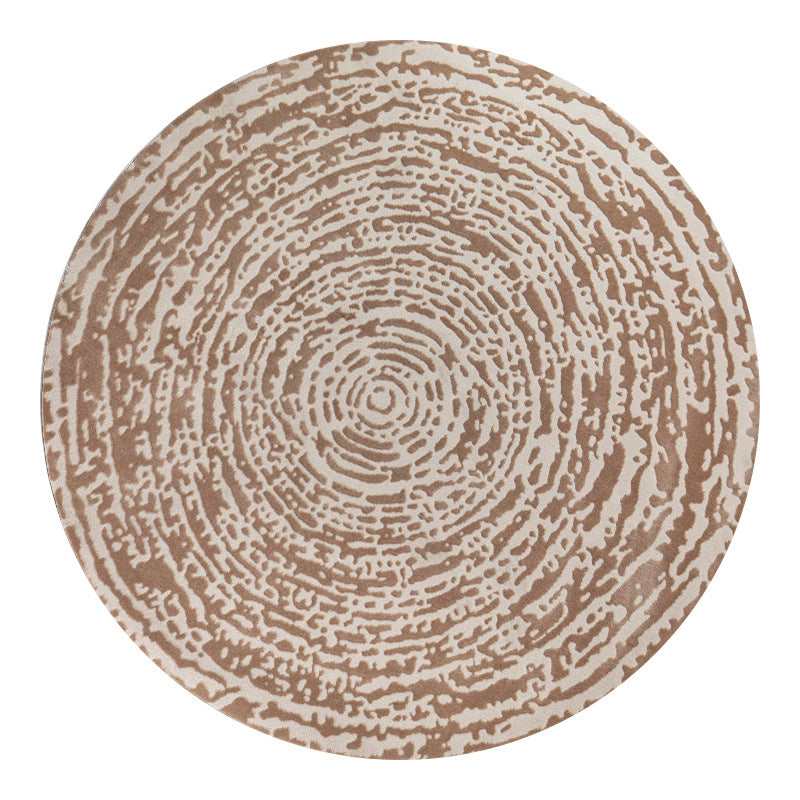 Modern Living Room Area Carpet Khaki Tie-Dye Area Rug Polyester Stain Resistant Rug