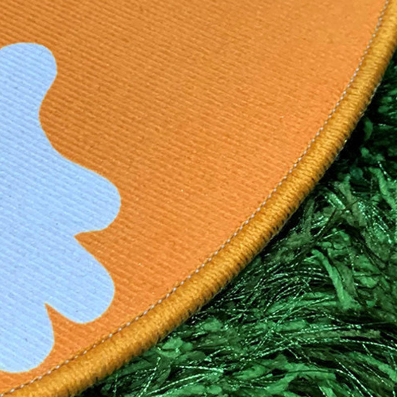 Vintage-Blumen-Druck-Teppich, Polyester-Teppich, rutschfeste Rückseite, Innenteppich für Heimdekoration