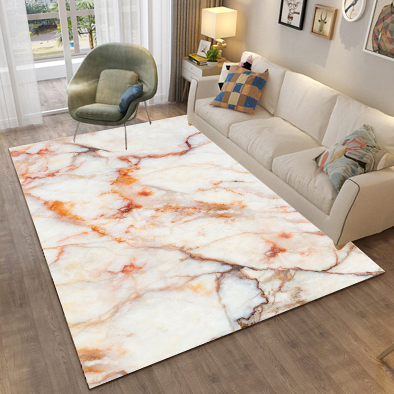 Contemporary Area Carpet Abstract Pattern Rug Polyester Stain Resistant Area Rug for Living Room