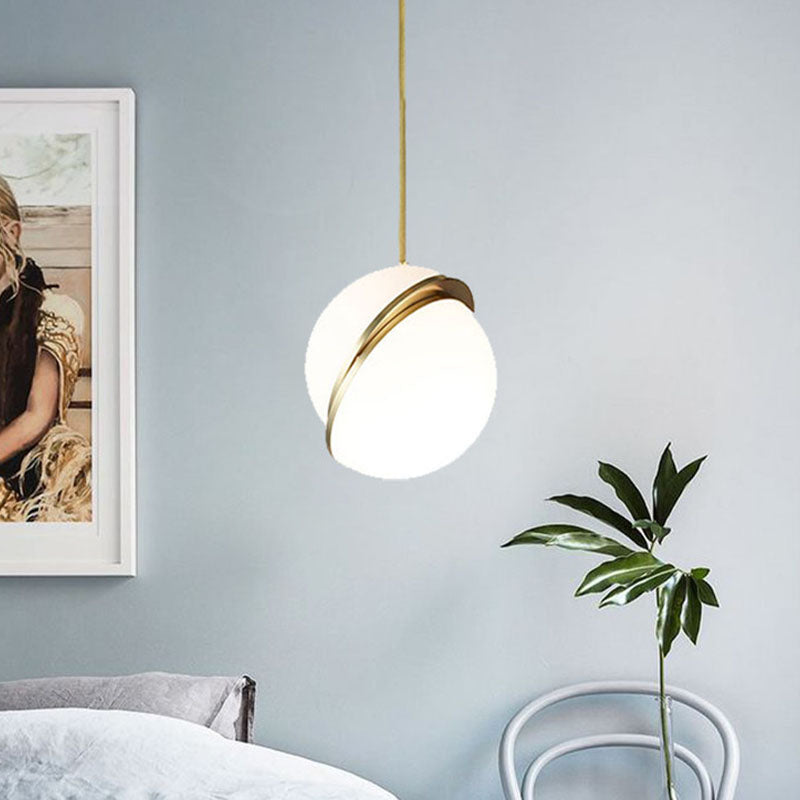 Acrylkugel zeitgenössischer einfacher einzelner Buld -Anhänger LED -Anhänger für Barstudienraum