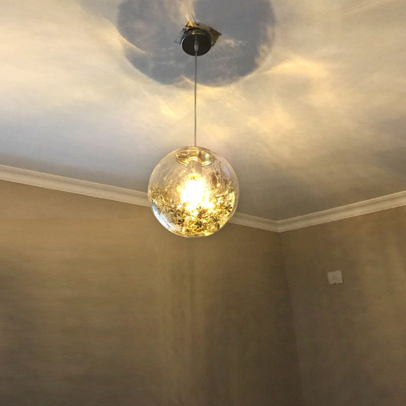 Schlafzimmer Einfache One Lampe Hanging Light Kit Globe Lucency Glass Anhängerlampe