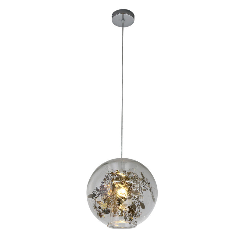 Schlafzimmer Einfache One Lampe Hanging Light Kit Globe Lucency Glass Anhängerlampe