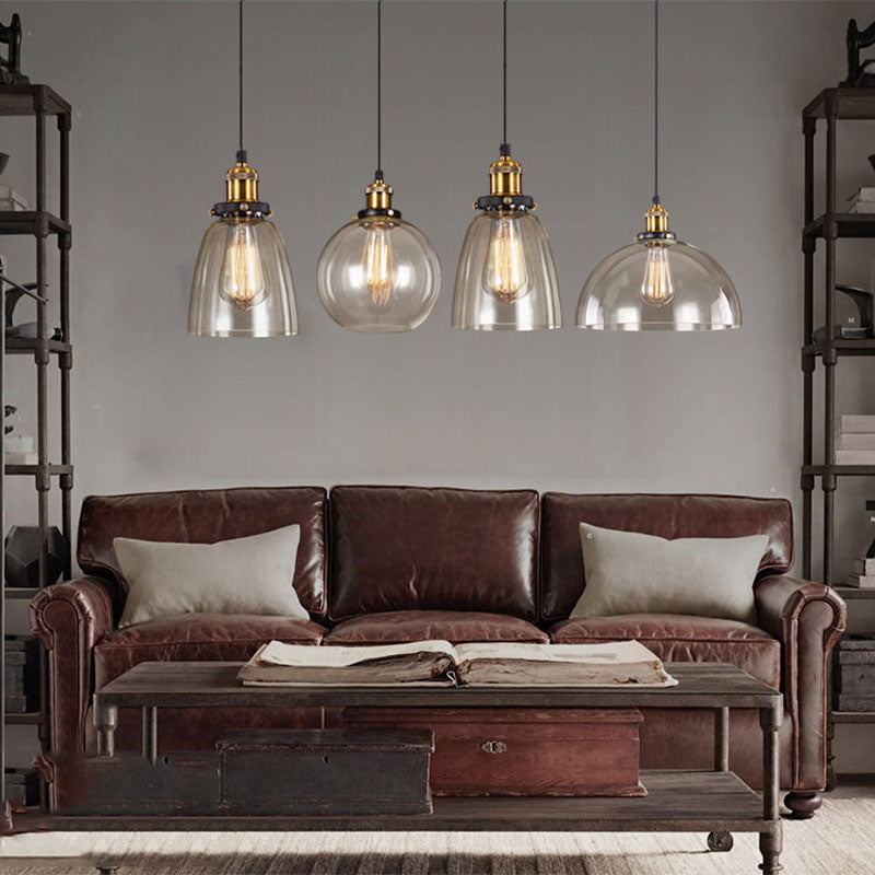 1 Light Pendant Lamp with Lucency Glass Modern Suspension Lighting Fixture