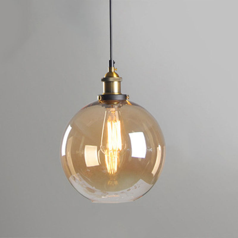 1 Light Pendant Lamp with Lucency Glass Modern Suspension Lighting Fixture