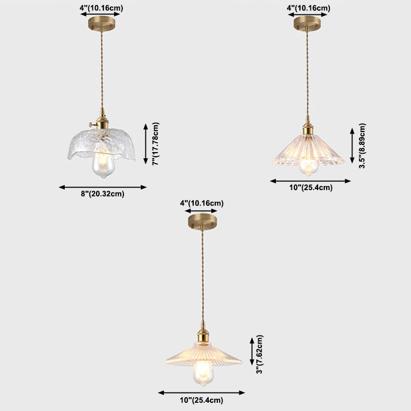 One Head Modern Clear Glass Pendant Light Bedroom Living Room Dining Room Pendant