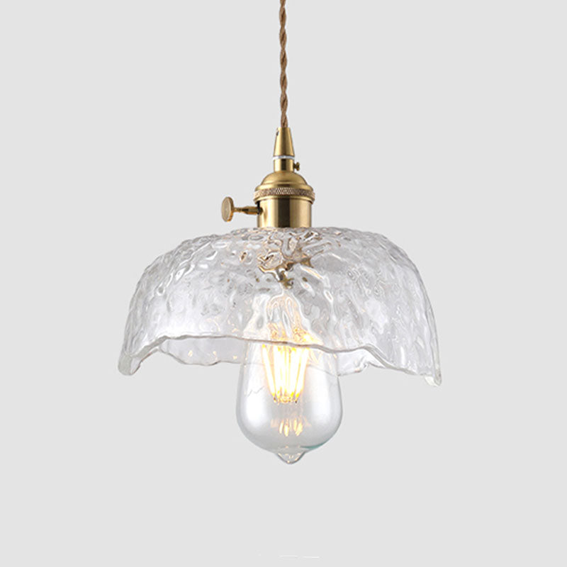 One Head Modern Clear Glass Pendant Light Bedroom Living Room Dining Room Pendant