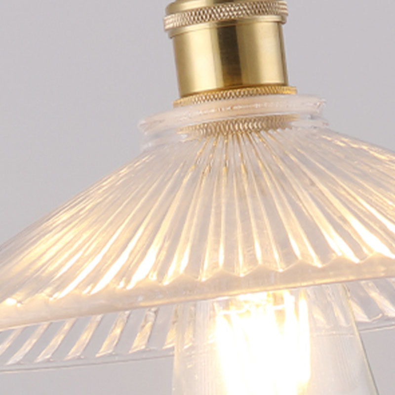 One Head Modern Clear Glass Pendant Light Bedroom Living Room Dining Room Pendant