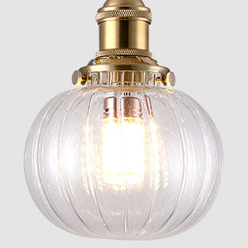 One Head Modern Clear Glass Pendant Light Bedroom Living Room Dining Room Pendant