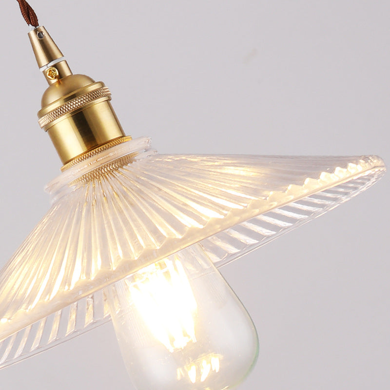 One Head Modern Clear Glass Pendant Light Bedroom Living Room Dining Room Pendant