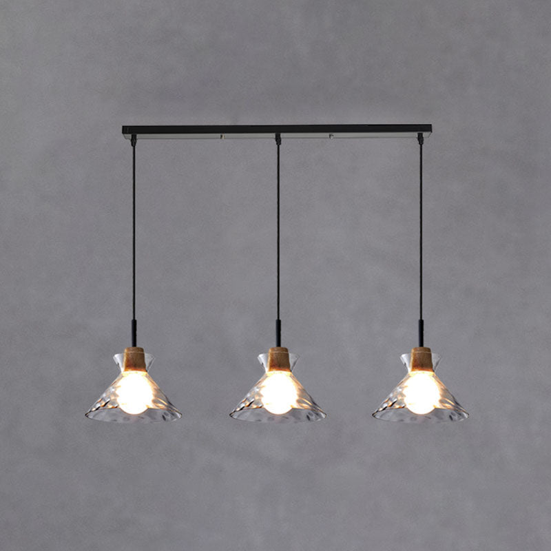 Contemporary Ceiling Hanging Light Fixture with Glass Shade for Sitting Room