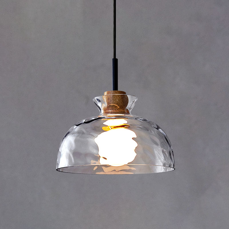 Contemporary Ceiling Hanging Light Fixture with Glass Shade for Sitting Room