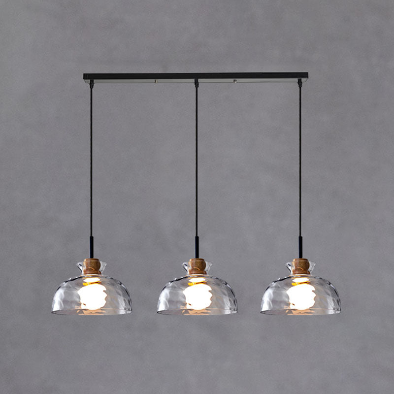 Contemporary Ceiling Hanging Light Fixture with Glass Shade for Sitting Room