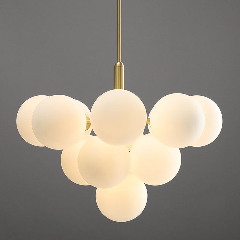 Lampada lampadina a globo Illuminazione a sospensione moderna in vetro bianco per il ristorante