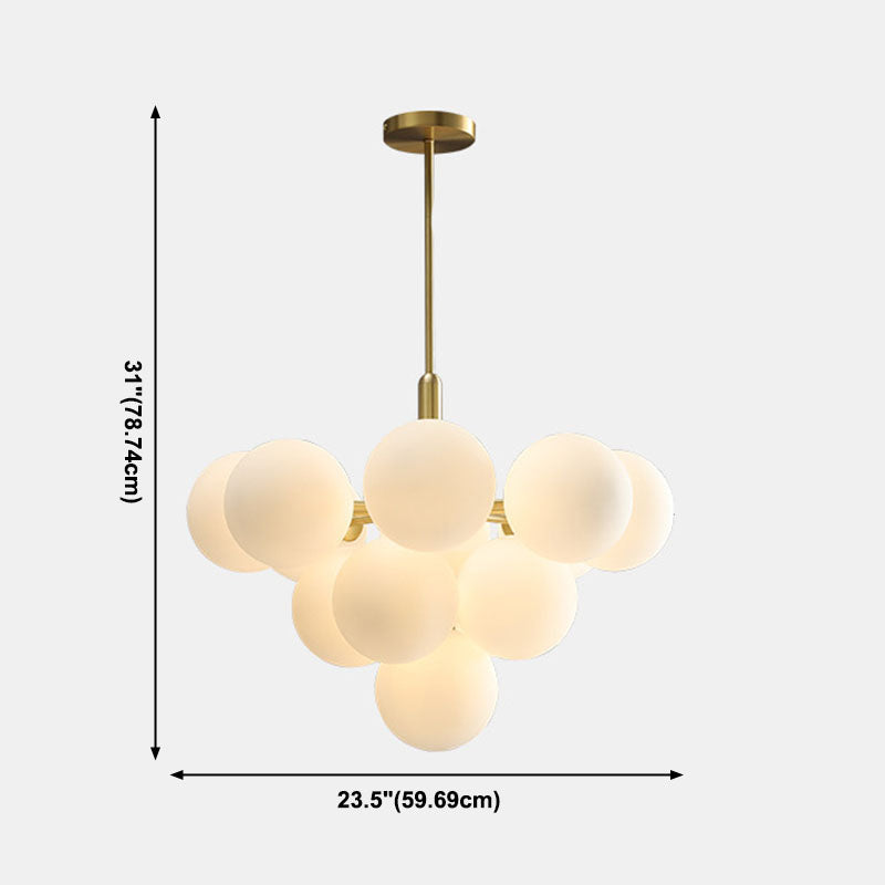 Lampada lampadina a globo Illuminazione a sospensione moderna in vetro bianco per il ristorante