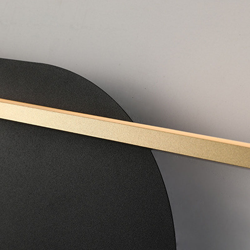 Luz de pared de pared LED de 2 luces Luz de pared de metal posmoderna en negro para dormitorio